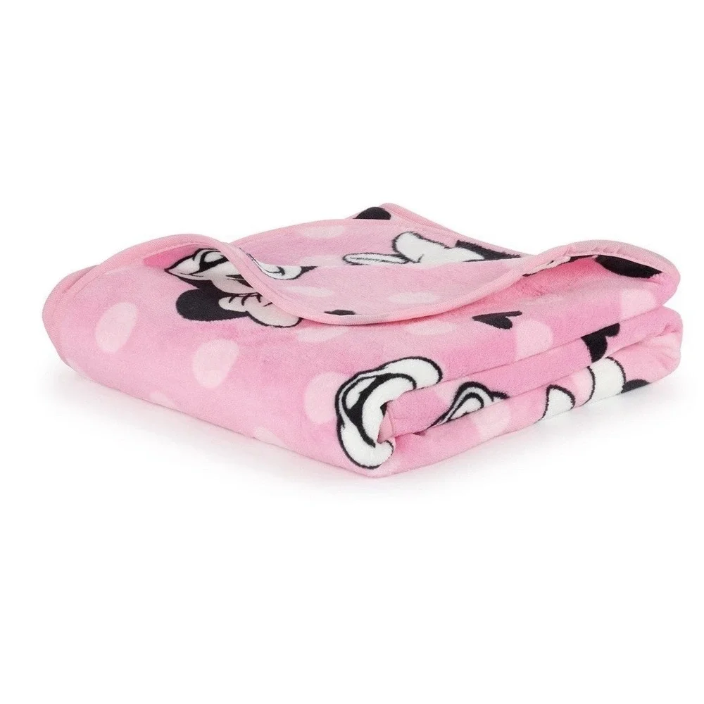 Disney Minnie  Mouse 2 Piece Pillow 10x16 And Throw Set 40x50 New and Cuddly